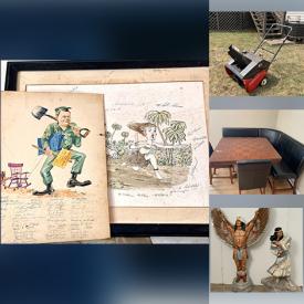 MaxSold Auction: This online auction features Art Glass, Legos, Novelty Teapots, Cats Meow Wood Shelf Sitters, Oil Lamps, Vintage Toys, Wire Bale Crocks, Bar Sign, Jewelry, Watches, Toys, Snow Blower, Edger, Vintage Books, Art Pottery and much more!