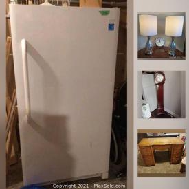 MaxSold Auction: This online auction features artwork, furniture, antique furniture, jewelry, costume jewelry, crafting supplies, lamps, pottery, chinaware, Ikea, tools, grandmother clock, frigidaire freezer and much more.
