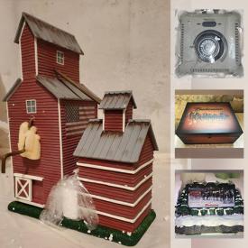 MaxSold Auction: This online auction features Ho trains featuring different designs such as a Peanuts Train, Obama Train, Star Wars Train and more, Hawthorne Village buildings, Bachmann-Hawthorne Village accessories, miniature buildings, Mt. Rushmore train tunnel and much more!