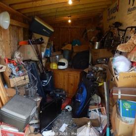 MaxSold Auction: This online auction features storage shed contents lot. Includes monitors, projector, hanging lamp, golf clubs, skate board, pantry, helmet (not verified to meet safety standards and not recommended for use), books, glassware, lawnmower, spare tire, bike parts, skies, fishing rods, and much more!