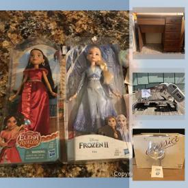 MaxSold Auction: This online auction features kitchen appliances, crafts, board games, Ballet shoes, leap pad, Disney, evening gowns, ladies' suits and much more.