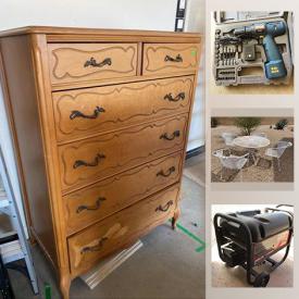 MaxSold Auction: This online auction features Patio furniture, medical supplies, telescope, furniture, ladders, office supplies, generator, drill press, hand tools and much more.