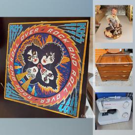 MaxSold Auction: This online auction features hand tools, sports cards, Toby-style jug, fishing gear, jewelry, luggage, Brass wall Hanging, power tools, coins and much more!