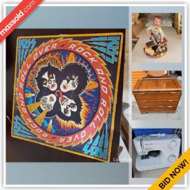 MaxSold Auction: This online auction features hand tools, sports cards, Toby-style jug, fishing gear, jewelry, luggage, Brass wall Hanging, power tools, coins and much more!