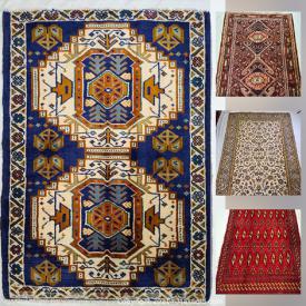 MaxSold Auction: This online auction features Persian rugs in many styles including Kurdish kolyaie, Tarom, Zanjan, Baluchi, Borjloo, Tafresh and much more.
