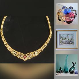 MaxSold Auction: This online auction features Oil on Canvas paintings, Trisha Romance signed prints, art glass, Cloisonné vases, Inuit stone sculpture, Imari Ware, Blue Mountain pottery, jewelry, Hoselton sculptures and much more!