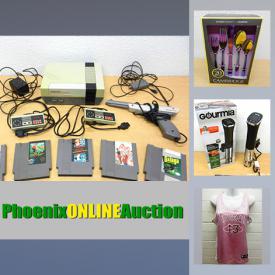 MaxSold Auction: This online auction features Arizona sports memorabilia and ephemera, Tupperware, Games, Dolls, Toys, Carnival Glass, women's shoes, jewelry, Little Golden Books, Home and Kitchen appliances, 45 RPMs, Aquatic Wetsuit and much more!