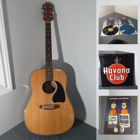 MaxSold Auction: This online auction features Breweriana & Barware, Vinyl LPs including Elvis, Guitar, Tech Gadgets, Video games, Classic Car collector's plates, Sports team collectibles, 1970's TV and Wrestling trading cards, Guitar Amps, Signed Original Artwork, Stereo Equipment & Components, Diecast Vehicles, Anvil, Novelty mugs, China, Crystal, Model planes, Cast Iron decor, Artisan Pottery and Ceramics, Songbooks and much more!