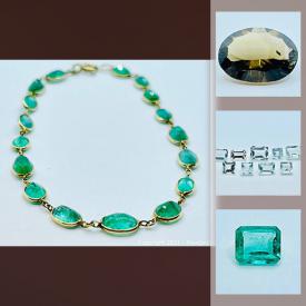 MaxSold Auction: This online auction features gemstones such as Citrine, Emeralds, Sapphires, Moonstone, Tourmalines, Quartz, Garnets, and Jewelry such as Emerald & Gold Bracelet, Green Peridot earrings, Gemstone Cluster Drop earrings and much more!