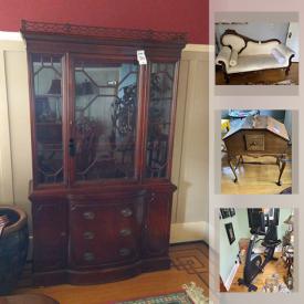 MaxSold Auction: This online auction features are rugs including wool Kilim, handmade, dollhouse with furniture and dolls, electric fireplace, far side book, fitness equipment, kitchen appliances, refrigerator, AC, Armoire, Wicker furniture and other outdoor decor and much more!