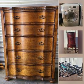 MaxSold Auction: This online auction features Cedar chests, Thera Sauna, treadmill, washer and dryer, women's clothing, books, costume jewelry, collectible spoons, handbags, perfume bottles, milk glass, binoculars and much more!