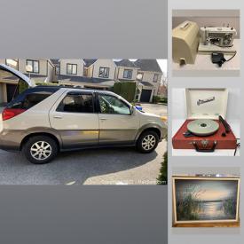 MaxSold Auction: This online auction features Buick Rendezvous CXL, art pottery, vintage binoculars, slate coasters, vintage patches, sewing machine, small kitchen appliances, NIB salt lamps, vintage postcards, aluminum sculpture and much more!