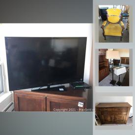 MaxSold Auction: This online auction features costume jewelry, patio furniture, Tv, hand tools, fishing pole, small kitchen appliances, water cooler, office supplies, outerwear, stacking washer/dryer and much more!