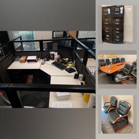 MaxSold Auction: This online auction features office desks, computer chairs, bookcases, magic chef fridge, steel shelving and much more.