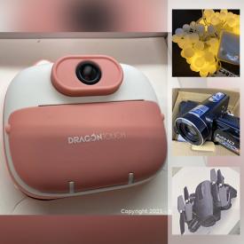 MaxSold Auction: This online auction features New in Open Box Items such as Massagers, Smart Watches, Headphones, Fans, Cameras, Guitar Pedal, Drones, Vacuums, Beauty Appliances, and Much, Much, More!!