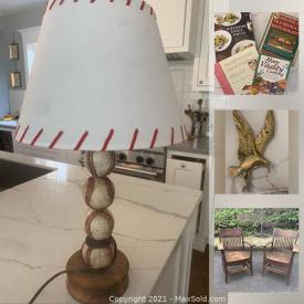 MaxSold Auction: This online auction features Duncan Phyfe-style table, Wood California shutters, NIB laminator, antique brass sconces and much more!