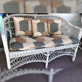 MaxSold Auction: This online auction features Garden Swing, Patio Swing, Bird Bath and Garden Accessories, Chair and Table and Buckets, Planter and Swan, Garden Ornaments, Two Person Swing, Floor Lamp, Rocking Chair, Wicker Love Seat, Candle Holders and Fan, Rugs and Cushions, Mirror and Wall Art, Four Chairs and much more!