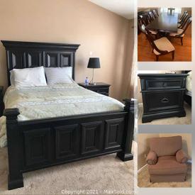 MaxSold Auction: This online auction features a daybed, rocking chair, dining table and chairs, chair and ottoman, bedframe, bedroom bench, nightstands and more!