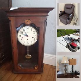 MaxSold Auction: This online auction features Capodimonte, antique plates, furniture, Fine china, crystal, office chairs and stools, silver jewelry, garden plants, lawnmower, power tools, yard tools, pressure washers and much more.