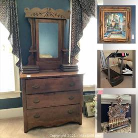 MaxSold Auction: This online auction features antique furniture, dipping set, Binoculars, classical guitar, Xylophone, costume jewelry, Treadmill and much more!