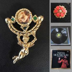 MaxSold Auction: This online auction features vintage jewelry, coins, comics, LPs, vintage Brass Star Wars collectibles, Disney watches, vintage toys, Incense burners and much more!