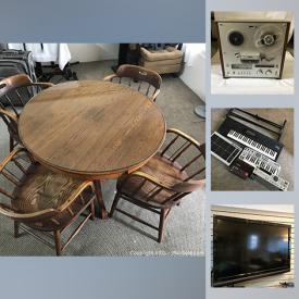 MaxSold Auction: This online auction features furniture, Apple monitors, display cases, electronics, Marvel comics, records, musical instruments, computer equipment and much more