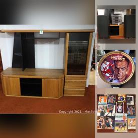 MaxSold Auction: This online auction features coins, Thomas Kinkade lithographs, sleigh bed, basketball cards, collector plates, vintage games, unframed prints, stereo, pokemon cards and much more.