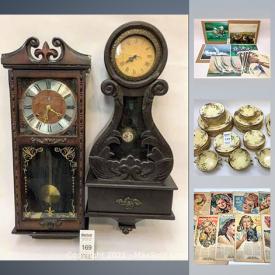 MaxSold Auction: This online auction features antique mantle clocks, wall clocks, antique portraits, vintage ephemera, small home appliances, Doulton china, industrial storage racks, tea sets, garden tools, folding metal sawhorses, books, stone carvings, vintage enamelware, vintage gloves, Ikea chair, comforter set, unframed prints, frames, vintage bowls, Crown Ducal china and much more!