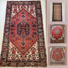 MaxSold Auction: This online auction features hand-knotted wool Persian rugs such as Najafabad Isfahan, Hamedan, Tabriz, Lori, Arak, Saveh, Turkman and many more!