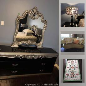 MaxSold Auction: This online auction features furniture such as a dresser, bed frames, patio set, wardrobe, nightstands, candles and decor, blanket, glassware, mugs, baby items, rugs and much more!