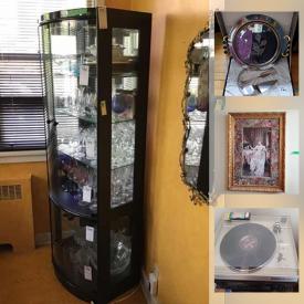 MaxSold Auction: This online auction features Bohemian glass pitcher, stereo system, porcelain doll, perfume bottles, barware, art pottery, Egyptian art, costume jewelry, vintage jewelry and much more!