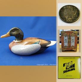 MaxSold Auction: This online auction features vintage cameras and lens, Canadian silver dollars, figures, Statues, Military badges and buttons, Foreign Paper Money, sterling silver jewelry, Wedgewood and much more.