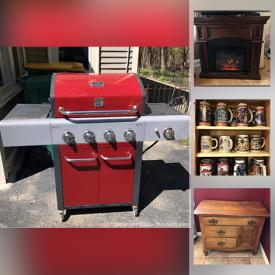 MaxSold Auction: This online auction features Patio furniture, BBQ grill, garden tools, furniture, hand tools, pool filter, carpet cleaners and vacuums, fireplace, costume jewelry, electric fireplace and much more.