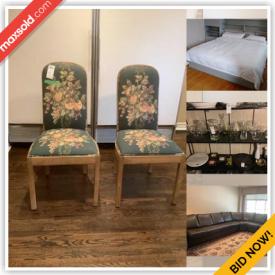 MaxSold Auction: This online auction features Royal Doulton Bunnykins, fine china, Wedgwood, furniture such as leather sectional couch, marble top table and base, cabinets, dressers, and sleigh bed, lamps, area rugs, glassware, cookware, shelving units, 22” LED TV, 46” Samsung TV, Hitachi DVD player, framed wall art, vintage dolls, toy kitchen and much more!