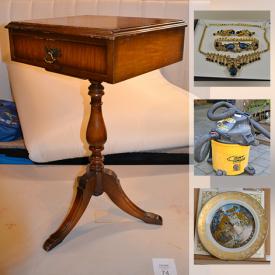 MaxSold Auction: This online auction features christening gowns, costume jewelry, collectibles, handmade Noah's ark, vintage purses, decorative bowl, collectibles, collectible postcards, vintage earrings, mountain bike, fan, prints, toys, household items, teapot and much more!