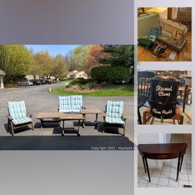 MaxSold Auction: This online auction features vintage furniture, lamps, vintage children's books, singer sewing machine, rugs, dehumidifier, outdoor furniture and much more.