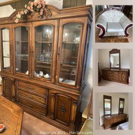 MaxSold Auction: This online auction features nightstands, bed frames, side tables, figures, statues, toys, teacups & saucers, snowblower, antique lamps, crafting supplies, small kitchen appliances and much more.