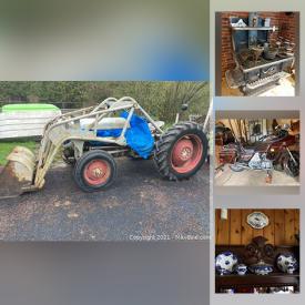 MaxSold Auction: This online auction features John Deere riding mower, VForce golf cart, Ferguson tractor, fine china, collectors plates, oil lanterns, furniture such as antique cabinet, tiger wood dresser, buffet, and roll-top desk, HP laptop, kitchenware, home decor, art glass, renovation material, books, glassware, dishware, small kitchen appliances, costume jewelry, wall art, sewing machines, children’s toys, holiday decor, power tools and much more!