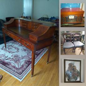 MaxSold Auction: This online auction features antique furniture, antique Bagpipes, garden statue, jewelry, live plants, art pottery, cookie jars, Wedgwood, African mask, framed artwork, Hoselton sculpture, vintage pyrex and much more!