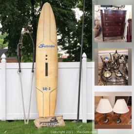 MaxSold Auction: This online auction features vintage and antique furniture, sterling silver, vintage cameras, vintage electronics, vintage record players, AC Window Unit, vintage decor, vintage scale, vintage and antique books, Trunks, sporting goods and much more.