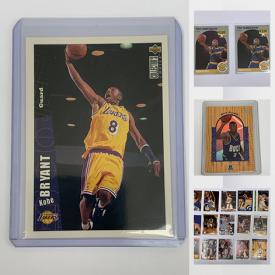 MaxSold Auction: This online auction features Kobe Bryant Rookie Card, Ray Allen, Steve Nash, TOPPS Cards, Black Diamond cards, Upper Deck, Ray Allen, Allen Iverson, Tom Brady card and much more.