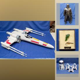 MaxSold Auction: This auction features Jade necklaces, Jade bracelets, MCM clock, MCM furniture, Amber pendants, silver jewelry, STAR WARS, clocks, globe, statues, figures, Model trains and much more.