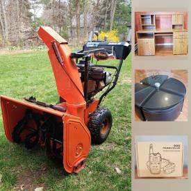 MaxSold Auction: This online auction features a Fitbit Blaze, Dell wireless printer, dog training collar, sofa, red vase, Bluetooth speaker, snowblower, triple monitor desk mount, round coffee table, Dell thunderbolt USB-C dock and much more!