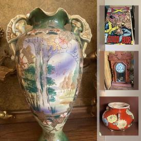 MaxSold Auction: This online auction features Satsuma Pottery, Hobnail Milk Glass, Magic Cards, Sewing Machine, Toys, Comics, Hess trucks, Patio Furniture and much more!