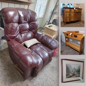 MaxSold Auction: This online auction features jewelry, artwork, furniture, electronics, small kitchen appliances, collectibles, lamps, glassware, storage containers, teapots, planter, DVDs, CDs, Bulk fabric, blankets, sewing and craft supplies, magazines, comics and much more.