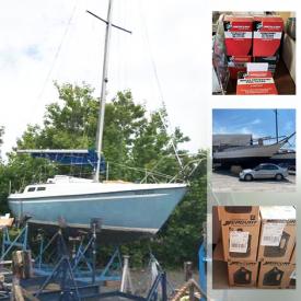 MaxSold Auction: This online auction features 40 ft Bruce Robert Steel Sailboat, Plastic Flat Bottom Punt, Blue 27' Newport sailboat, Marine Oil, Couplings, T Clamps and much more!