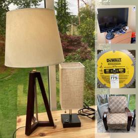 MaxSold Auction: This online auction features NIB Sodastream, reclining chairs, computer desk, lamps, small kitchen appliances, lego, 40” Sony TV, 60” Panasonic TV, Brother printer, shelving units, books, fishing gear, hardware, power tools and much more!