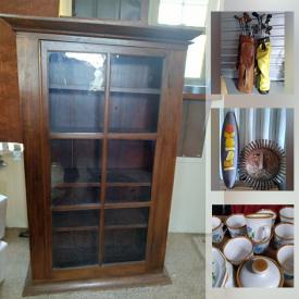 MaxSold Auction: This online auction features Hummel, furniture such as vintage chair, Santa Fe nightstand, maple hutch, and bar stools, dishware, small kitchen appliances, lamps, Sony speakers, glassware, handbags, LPs, wall art and much more!