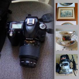 MaxSold Auction: This online auction features cameras, tools, exercise equipment, collectible teacups, wine rack, gardening tools, fishing gear and much more!