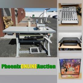 MaxSold Auction: This online auction features commercial serger, Princess house crystal, vintage pyrex, jewelry, coins, Sports jerseys, Carnival glass, board games, robot kits, and much more!